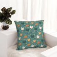 thumbnail image 6 of Pofeuu Flowe Rooster Print Double-sided plush pillowcase Square Throw Pillow Covers Pillows Cover for Living Room Bedroom Sofa Couch Cushion Cover（No pillow core）-24"x24", 6 of 7