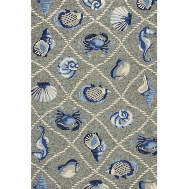 HomeRoots 353301 2 ft. x 3 ft. UV-Treated Polypropylene Grey Area Rug