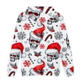 thumbnail image 5 of IROINNID Deals Hoodies for Men Casual Christmas Sweater Fleece Digital Printing Hooded Sweatshirt,White, 5 of 5