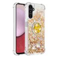 thumbnail image 2 of Funda para Samsung Galaxy A14 5G con Brillo Líquido Flotante, Purpurina, Parachoques y Anillo Giratorio Soporte, 2 of 5