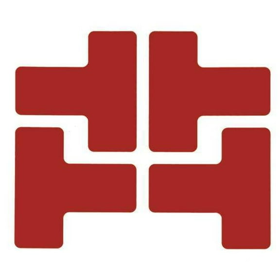 Brady Floor Tape,Red,2 inx5 in,T,PK20 104436