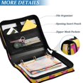 thumbnail image 3 of FORMRS Zipper Binder with Shoulder Strap 2-inch Ring 500 Sheet Capacity File Bag, Large Pink Stars, 3 of 5
