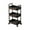Black, variant on Konghyp 3-Tier Rolling Storage Cart With Wheels: Organize Home, Perfect For Kitchen, Living Room, Office, Or Bathroom Use, Featuring Sturdy Plastic Construction And Convenient Rolling Wheels