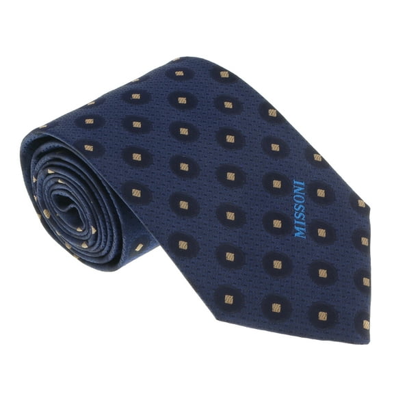 U5027 Navy Polka Dot 100% Silk Tie