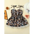 thumbnail image 2 of GXFC Little Girls Halloween Slip Dress 3T 4T 5T 6T Kids Girls Sleeveless Sling Flower Pumpkin Print A-line Dress Children Girls Cute Halloween Costume, 2 of 9