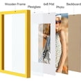 thumbnail image 2 of Vittanly 9x12 Picture Frame, Display Pictures 6x8 with Mat or 9x12 without Mat, Premium Material with Shatter Resistant Plexiglass, Photo Frame for Wall or Table Top Display, Yellow, 1 Pack, 2 of 6