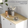 thumbnail image 3 of Sideboard with Solid Wood Countertop, Modern Kitchen Storage Cabinet, Coffee Bar Cabinet with 2 Drawers, Doors and Adjustable Shelf,, 3 of 8