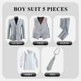 thumbnail image 2 of Boys Suits Slim Fit 5 Pieces, Boys Formal Suit Set Boy Suit, Wedding Suit Ring Bearer Suit, 2 of 5