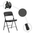 thumbnail image 3 of Zimtown 2 Pack Folding Chairs Portable Metal with Ultra Soft PU Padded Cushion Seats for Home Office Party, Black, 3 of 9