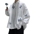 thumbnail image 2 of Camisa de manga larga estampada, ajuste informal, transpirable, elegante, camiseta masculina para citas, 2 of 8