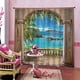 thumbnail image 3 of Cortina con vista al mar Patrón Cortinas Decoración Drape Función impresa Máquina lavable para sala de estar Dormitorio Baño S 2 piezas Inevent HA010895-01, 3 of 7