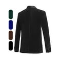 thumbnail image 6 of [Elegant Blazer] Elegant Velvet Men's Blazer with Bow Tie | Single Breasted, Long Sleeve, Dark Grey- Perfect for Weddings, Formal Events, and Business Casual, 6 of 7