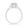 thumbnail image 2 of Angara Natural Opal Ring - Oval Solitaire 1.45 ct Opal Cocktail Ring in Platinum for Women | October Birthstone Jewelry (Ring Size = 11), 2 of 12