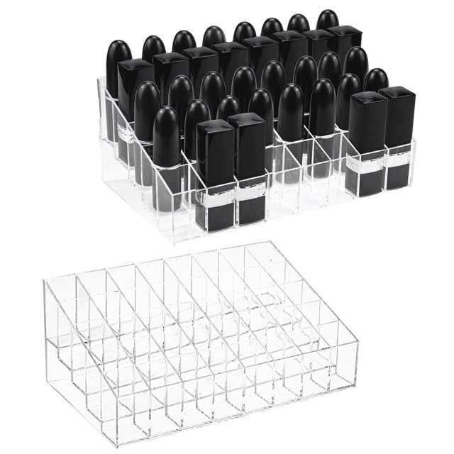 Organizador de lápiz labial y maquillaje Hedume, acrílico, 40 ranuras, paquete de 2 unidades