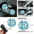 thumbnail image 6 of Xixirimido White Blue Cherry Blossom Pattern Car Seat Covers 15Pcs Full Set Car Steering Wheel Cover Seat Belt Cover Trash Bin Air Vent Storage Box Rear View Mirror Car Cup Holder Keychain, 6 of 7