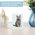 thumbnail image 3 of 10 PCS Sublimation Glass Photo Frames, Blank Tempered Glass Frames, Glass Picture Frames 4.3 x 6.3 Inches Heat Transfer Frames with Display Stands for DIY Personalized Gift, 3 of 6