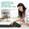 thumbnail image 3 of Tablecloth Roll  54" X 110' Black Premium Plastic Table Cloths with Cutter Box - Cut to Size - Decorative Rectangle Table Cover Smooth Tablecloth - Disposable Tablecloths for Parties, Weddings., 3 of 7