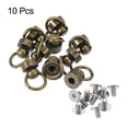 thumbnail image 3 of Uxcell 8x8mm Pull Ring Rivets Studs Brass Electroplating Bronze Tone 10 Pack, 3 of 5