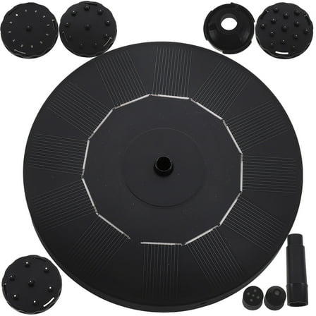 Myenne 1PC Solar Floating Fountain Miniature Water Fountain Small Garden Pool Pond Fountain Outdoor Solar Panel Fountain for Pool Pond Garden Use (Black)