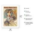 thumbnail image 2 of Monaco.Monte-Carlo - Vintage Railroad Travel Poster by Alphonse Mucha c.1897 - Bamboo Fine Art 290gsm Paper Print (Unframed) 18x24in, 2 of 4