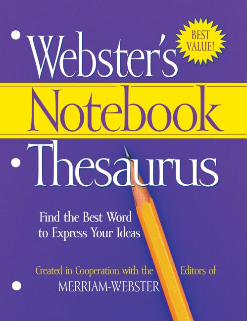 Webster s Notebook Thesaurus Walmart Walmart Webster s Notebook Thesaurus Walmart Walmart