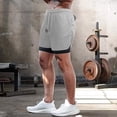 thumbnail image 2 of ilfioreemio Men's 2 in 1 Running Shorts Quick Dry Athletic Shorts with Liner, Workout Shorts with Zip Pockets and Towel Loop, 2 of 7
