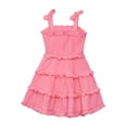 thumbnail image 3 of Planet Gold Toddler & Girls Summer Sleeveless Tiered Dress with Tie Straps, Sizes 12M-18, 3 of 6