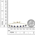 thumbnail image 4 of Gem Stone King 2.45 Ct Round Blue Created Sapphire 18K Yellow Gold Plated Silver Infinity Bracelet for Women, 4 of 6