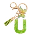 thumbnail image 1 of Visland 2 Pcs Initial Letter Keychains Green Butterfly Pendant Keychain Set Exquisite Relief Alphabet Keychain Pendant for Best Friend Mom Daughter Granddaughter Grandma, 1 of 8