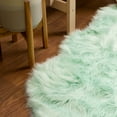 thumbnail image 6 of Ultra Soft Faux Sheepskin Fur Shag Rug Mint Green 2' x 6' Sheepskin, 6 of 7