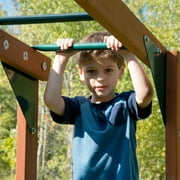 Swing-N-Slide Cedar Brook Wooden Backyard Play Set with Monkey Bars, Swings, and Curved Slide