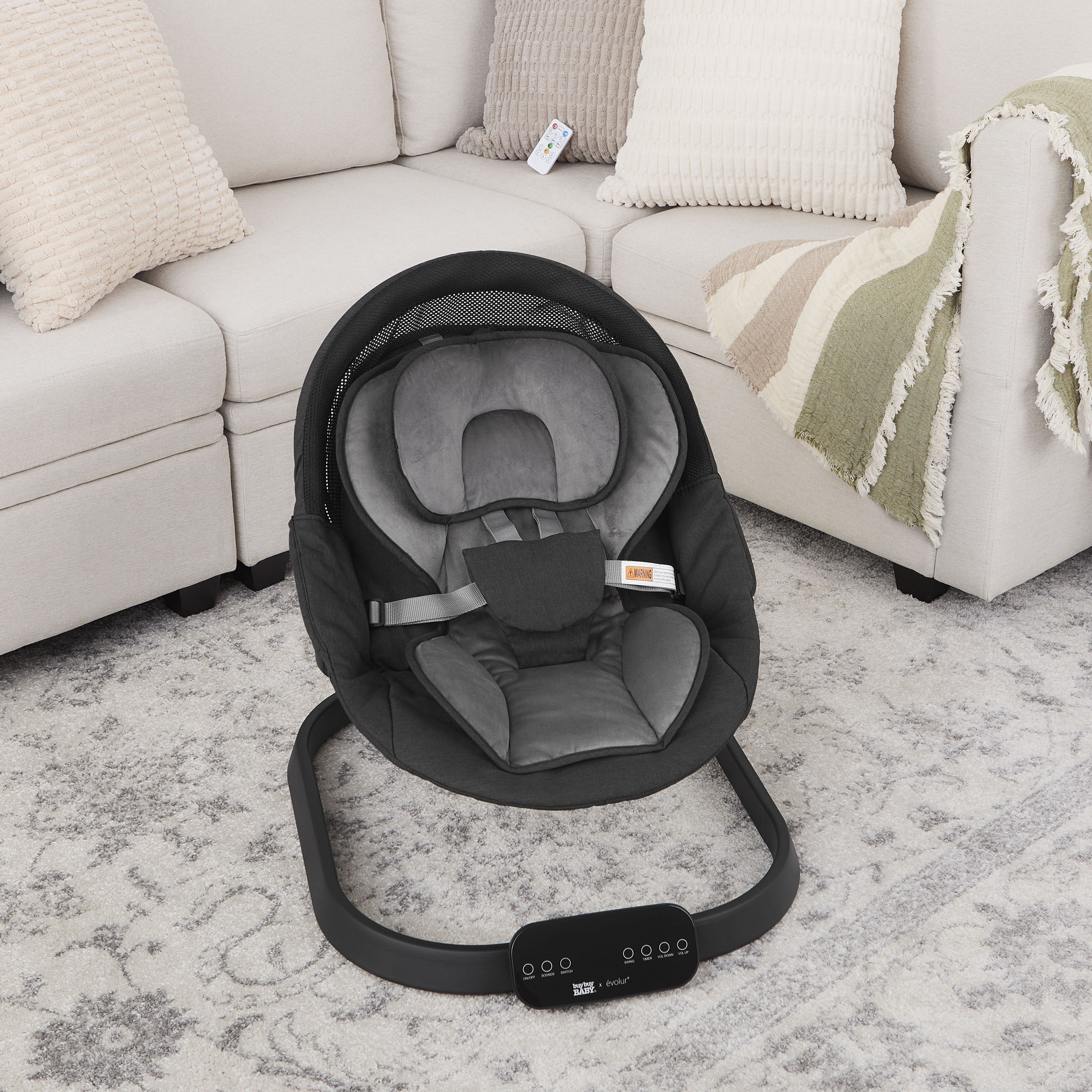 Evolur Comfort Cocoon Swing, Black