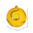 thumbnail image 2 of Vickerman 4" Yellow Matte Sequin Swirl Ornament, 6 per Bag, 2 of 3