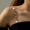 thumbnail image 4 of Rhinestones Bra Strap Pearls Crystal Invisible Shoulder Straps Lingerie Accessories Bras Shoulders Chains for Womens, 4 of 8