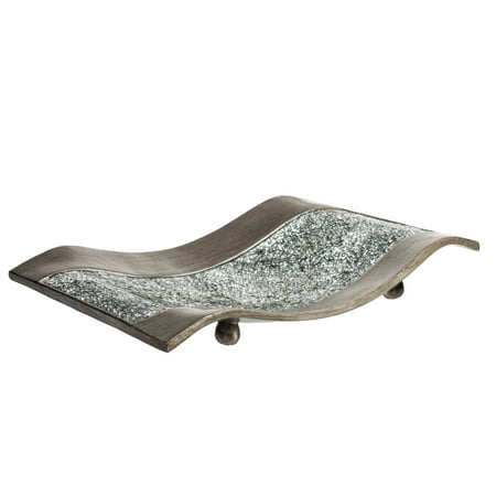 Best Home Decoration Stores Schonwerk Centerpiece for Dining Room -Crackled Mosaic Design- Home Coffee Table Decor Decorations Centerpiece for Dining/Living Room- Best Wedding Gift (Silver) ()