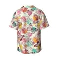 thumbnail image 2 of Fotbe Butterflies and Roses print Short Sleeve Button Down Shirts for Men Casual Summer Beach Wrinkle Free Shirt-Medium, 2 of 7