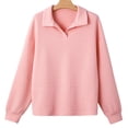 thumbnail image 7 of UPPADA Womens Crewneck Oversized Sweatshirt Basic Solid Pullover Tops Long Sleeve Relaxed Fit Blouses Trendy Fall Outfit Tunics Pink,M, 7 of 7