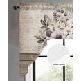thumbnail image 2 of Vintage Flowers Swag Valances for Windows, Small Curtains Drapes, Farmhouse Floral Leaves Retro Wood Board Kitchen Window Curtains Over Sink Window Treatment Valance for Bedroom/Bathroom 56"x36", 2 of 5