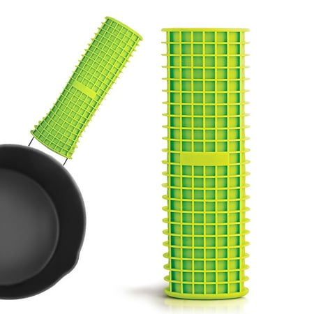 - INNOKA Silicone Soft Non-slip Non-stick Grid Cell Handle for Most Pots & Pans Handles - Green
