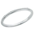 thumbnail image 2 of Ladies 2mm Stackable Milgrain Wedding Band Ring in 14K White Gold, 2 of 4