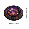 thumbnail image 2 of 3D Optical Illusion Halloween Round Rug, Quilted Vortex Ghost Pumpkin Circular Floor Mat, Non Slip Festive Doormat For Entryway, Bedroom & Home Party Decor（60*60cm), 2 of 5