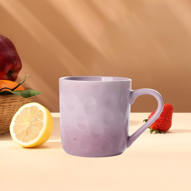 Taza de desayuno casera de cerámica estilo crema de gran estética, personalizable con degradado de color bajo esmalte.