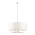thumbnail image 2 of 49376-03 Livex Lighting Meridian - 7 Light Pendant in Modern Style - 24 Inches wide by 18.5 Inches high-White Finish    -Traditional Installation, 2 of 12