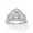 Sterling Silver, variant on Pear-Cut Cubic Zirconia Crown Ring .51 TCW in Gold-Plated or Sterling Silver