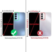 TJS for Samsung Galaxy A15 5G Phone Case, with Tempered Glass Screen Protector, [Military Grade] Heavy Duty Magnetic Support Ring Kickstand Cover for Galaxy A15 5G (Blue)