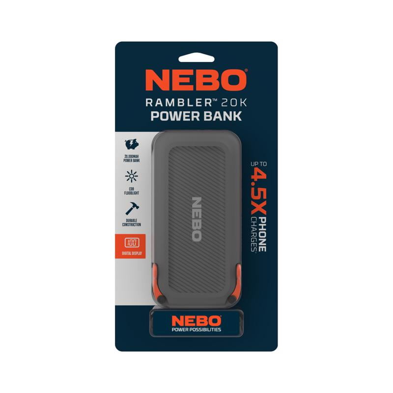 NEBO 20K Powerbank 20000 MAh - Ricarica Rapida USB-C, Portatile, Indicatore Di Capacità