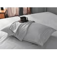 thumbnail image 2 of 6 Piece Derived Rayon Bamboo Sheets,Bamboo Sheet Set-Deep Pockets,Moisture Wicking, Softer Than Cotton-1 Fitted Sheet, 1 Flat,4 Pillowcases-Full Size-Light Grey, 2 of 4