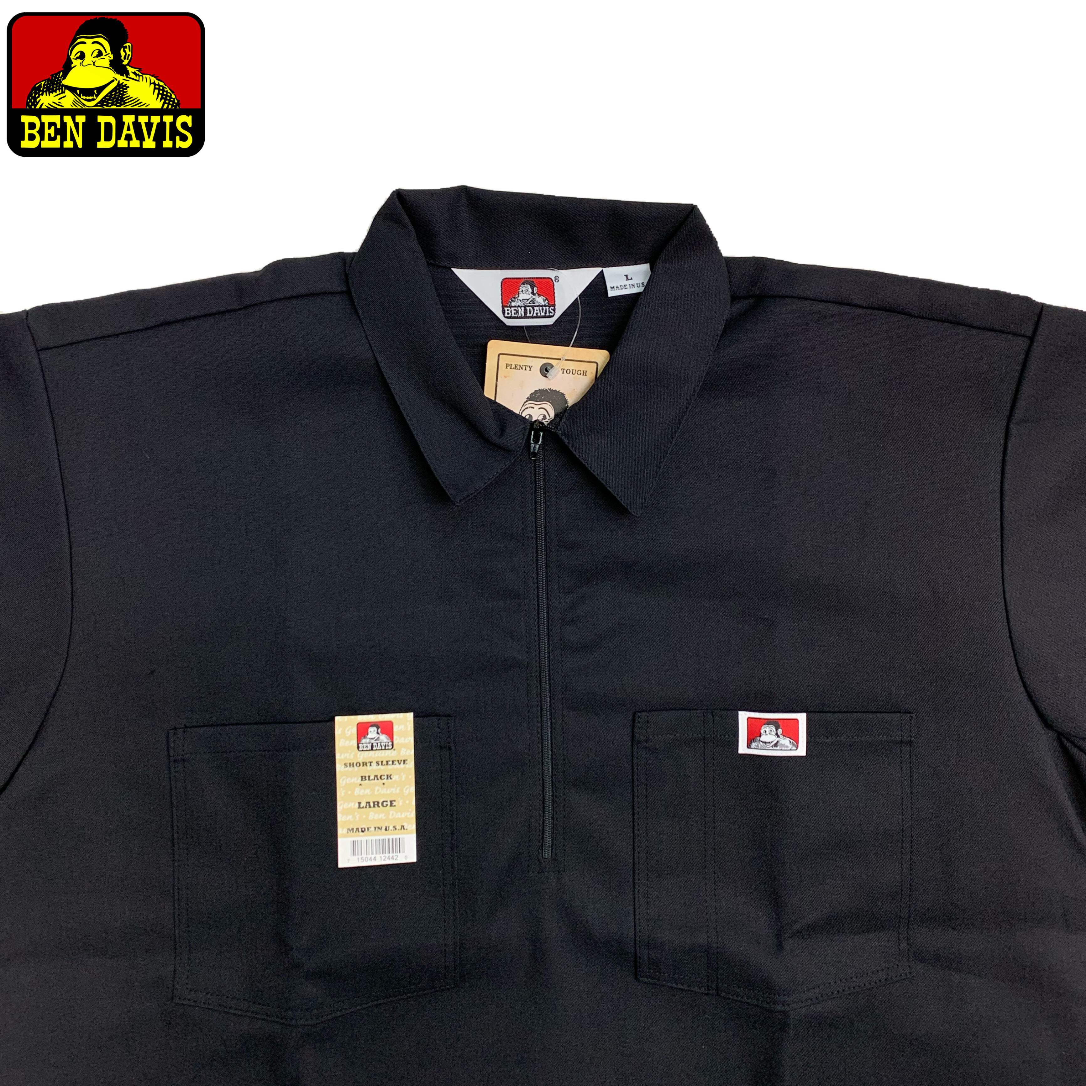 Ben Davis Men's Half-Zip Short Sleeve Collared Solid Work Shirt 124-5XL -  Walmart.com