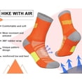 thumbnail image 3 of COOPLUS Womens Hiking Socks Moisture Wicking Cushion Outdoor Performance Trekking Athletic Crew Socks 6 Pairs, 3 of 6