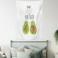 thumbnail image 4 of Fruit Tapestry, Lover Avocados You Stole My Hearts Typography Valentines Day Art, Wall Hanging for Bedroom Living Room Dorm Decor, 40W X 60L Inches, Apple Green Caramel and White, by Ambesonne, 4 of 5
